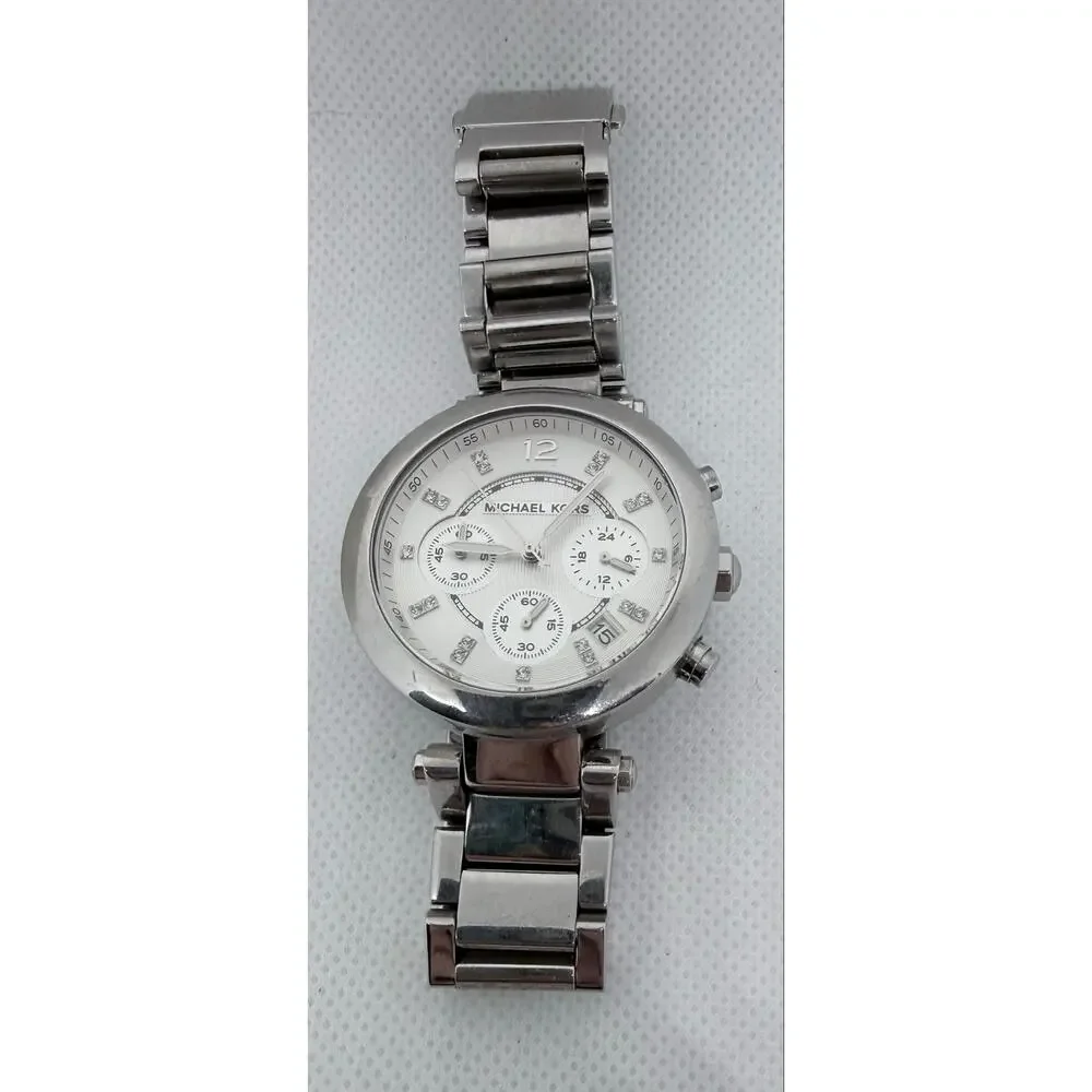 MICHAEL Michael Kors MK5275 Silver Chronograph Crystal Watch
